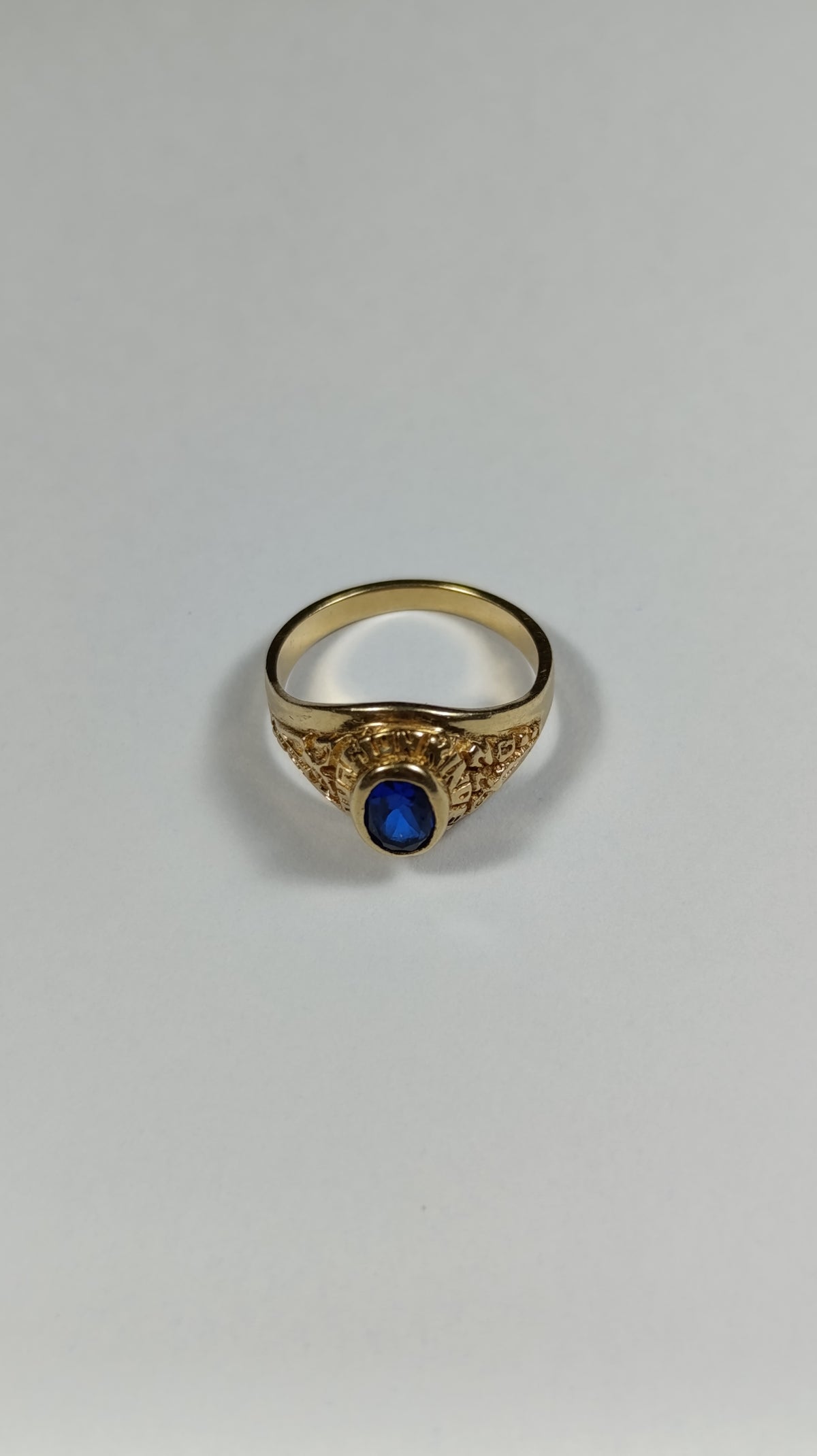 Anillo Oro Chispa Azul # 4 Ani 973 2610