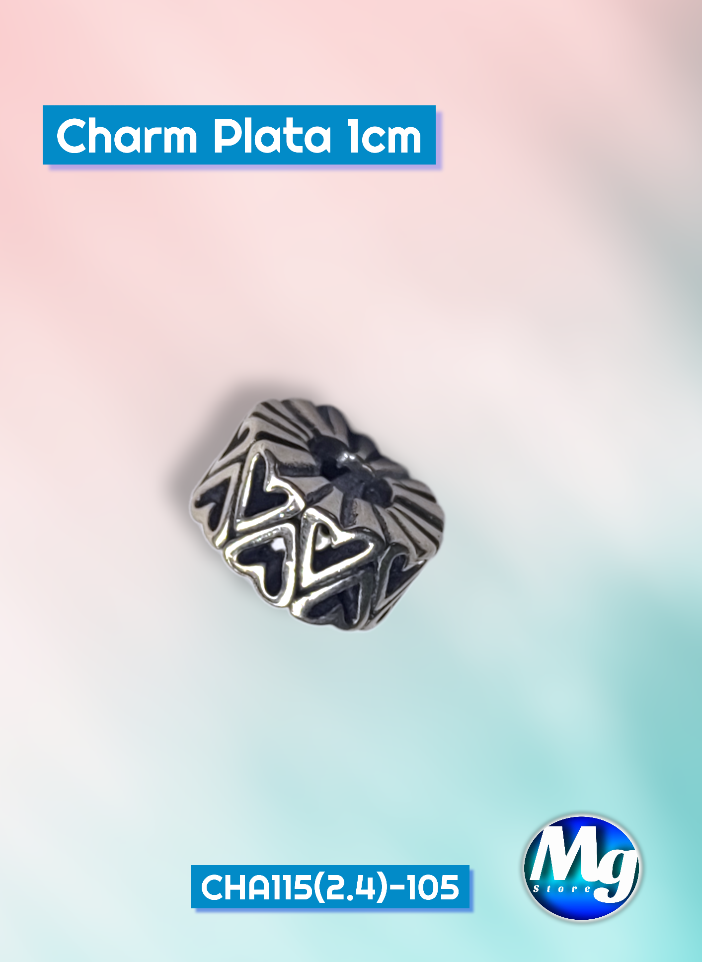 Charm Plata 1cm