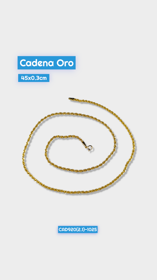 Cadena Oro Cordon Chino 2501 Cad 920