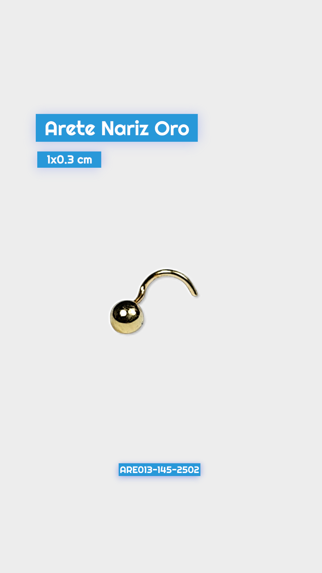 Arete de Oro Pelota Redonda 2502 Are 013