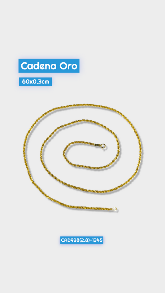 Cadena Oro Cordon Chino 2501 Cad 938