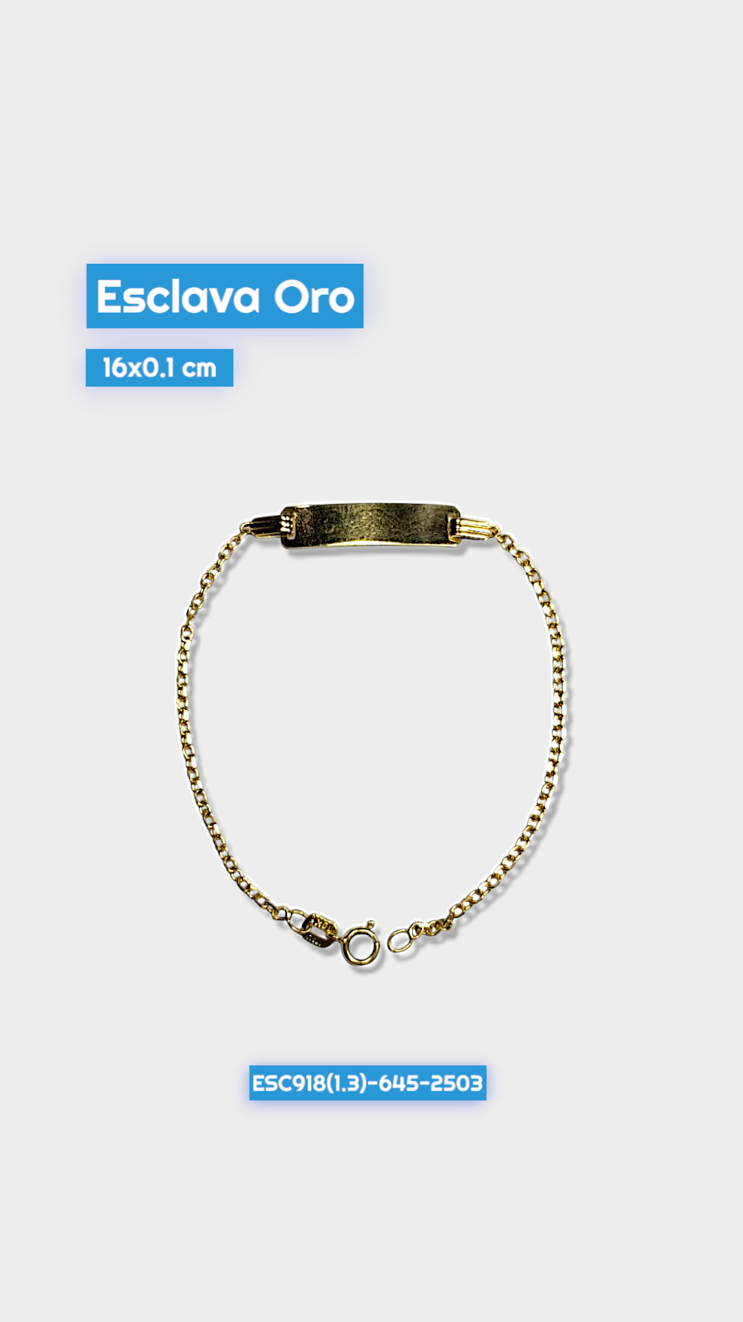 Esclava Oro Cartier Placa 16x0.1 2503 Esc 918