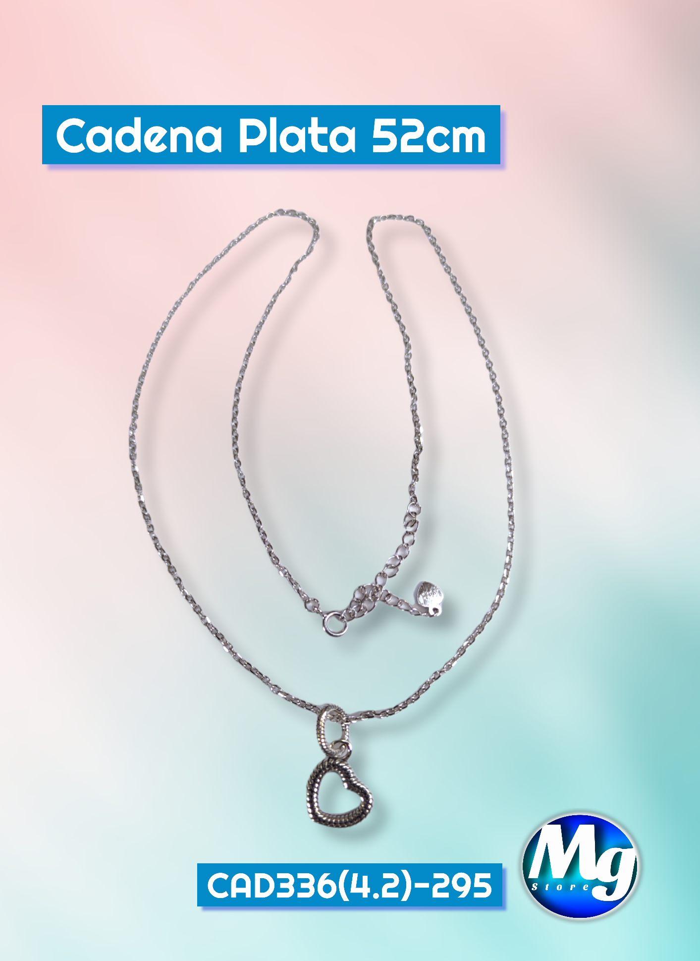 Cadena Plata 52cm