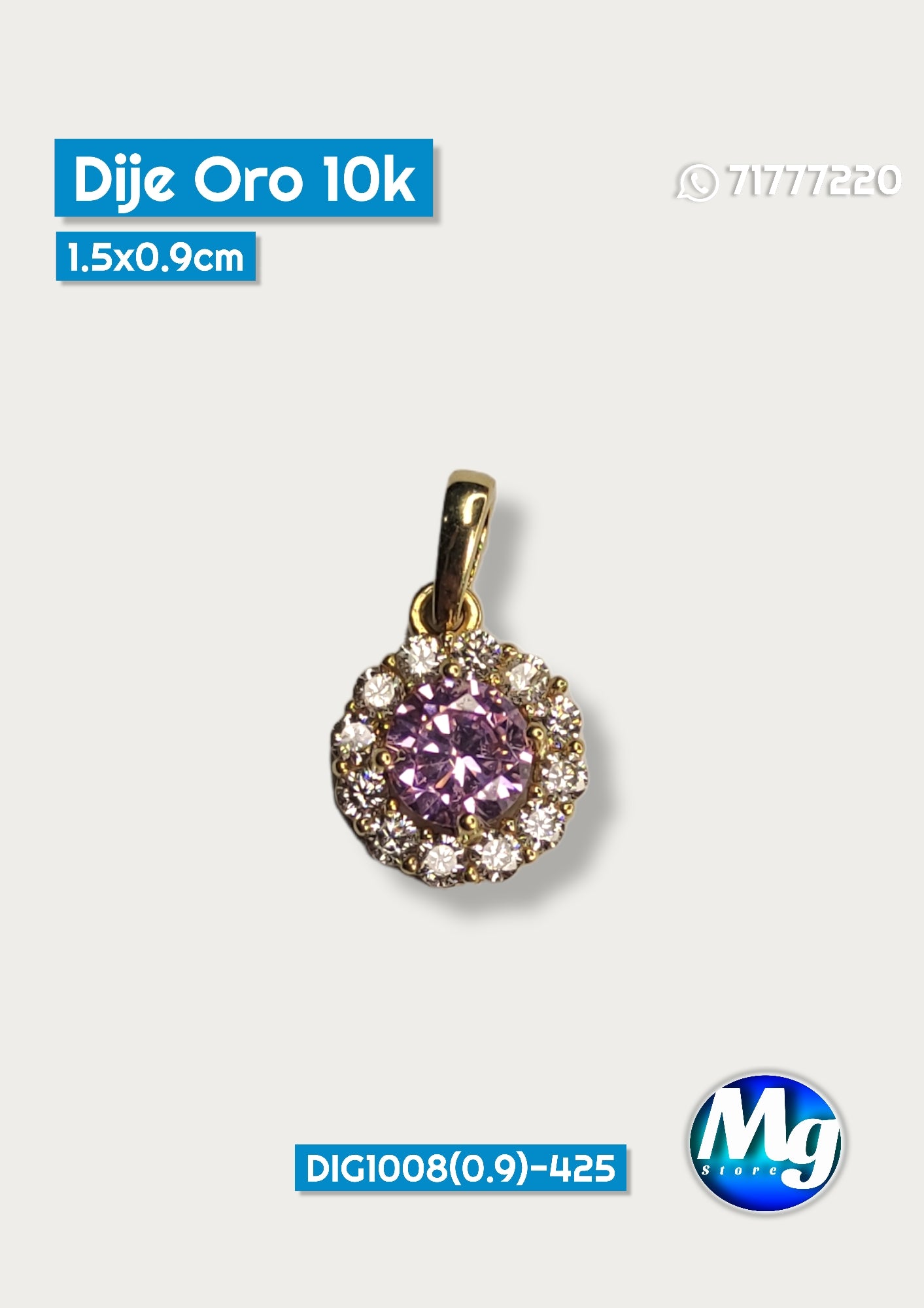 Dije Oro Chispa Rosada Dij 1008