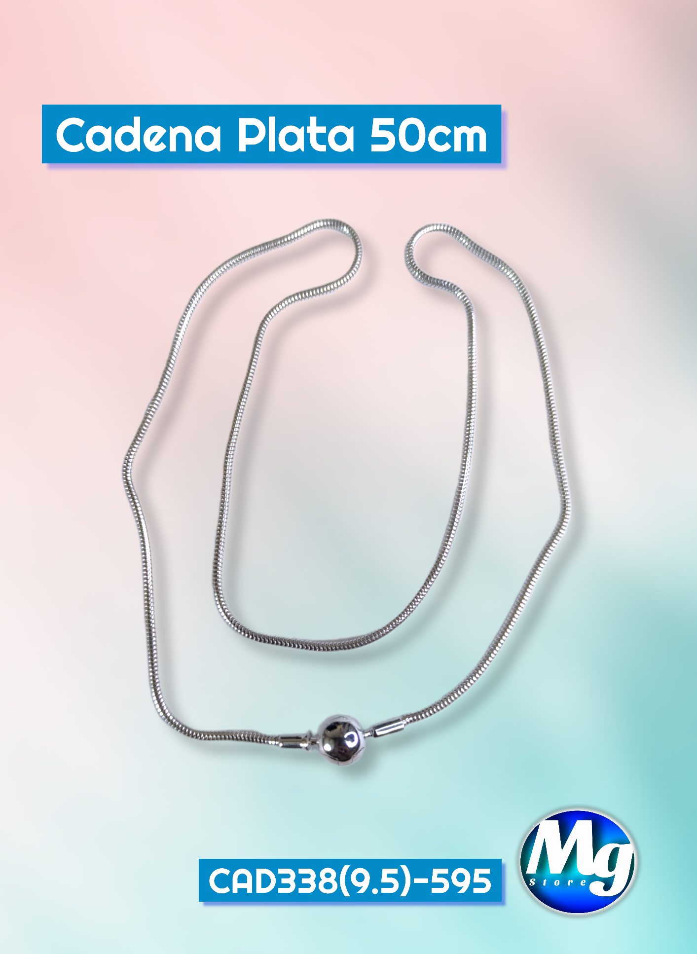 Cadena Plata 50cm