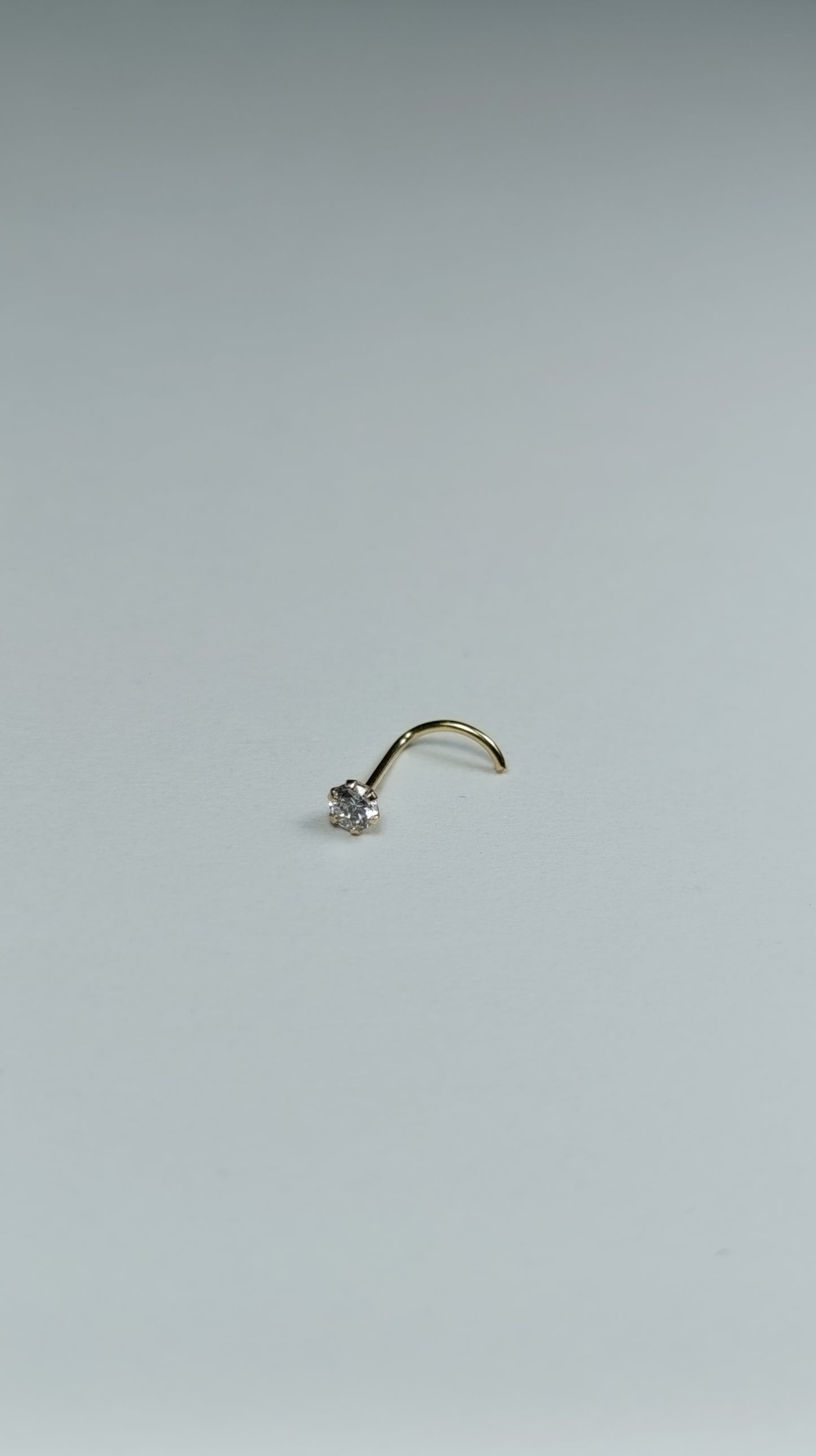 Arete de Nariz Oro Chispa Blanca 2502 Are 033