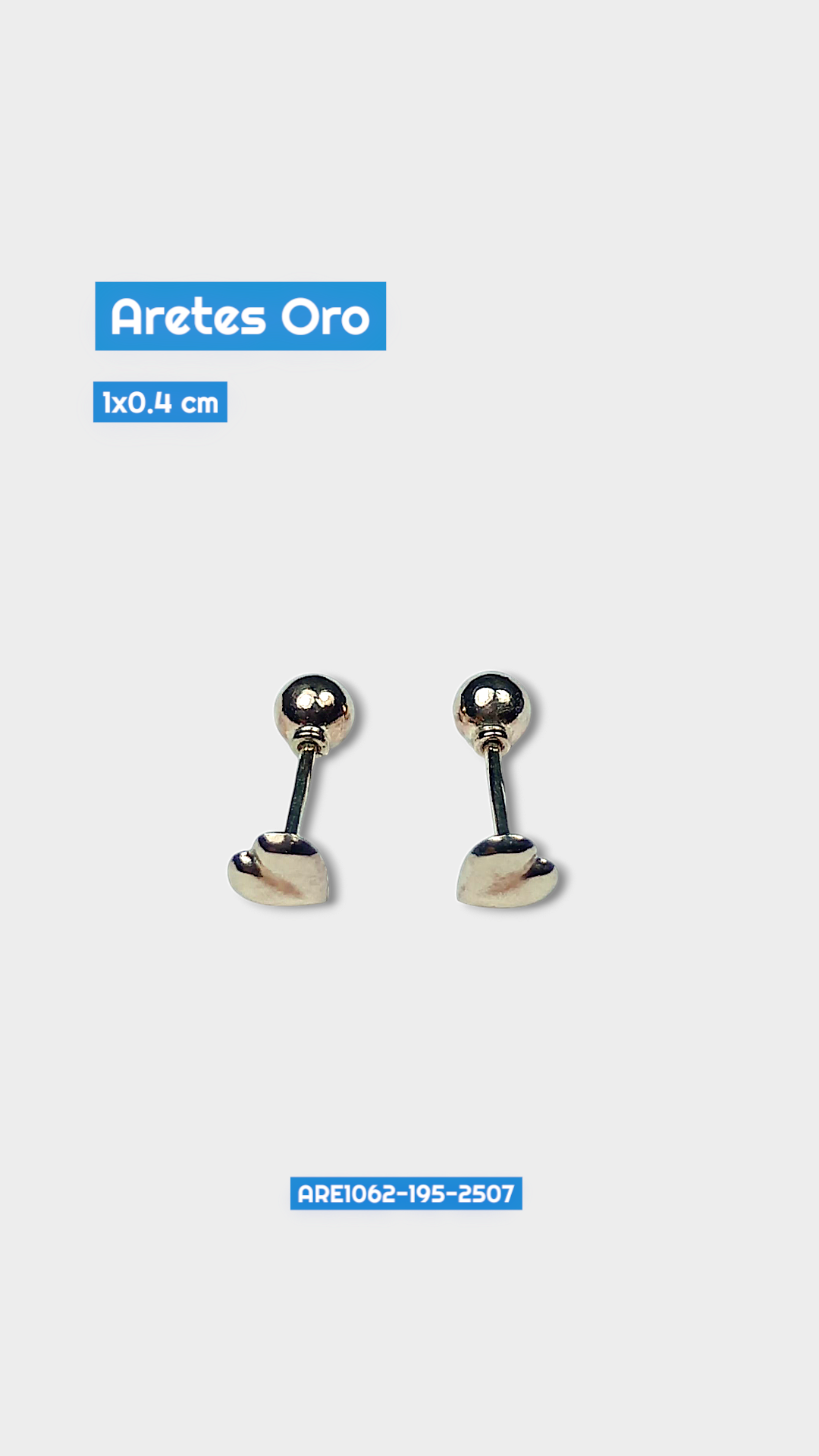 Aretes Oro Forma Corazón 2507 Are 1062
