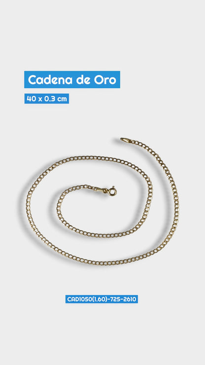 Cadena Oro Martillada 40x0.3 cm 2610 Cad 1050