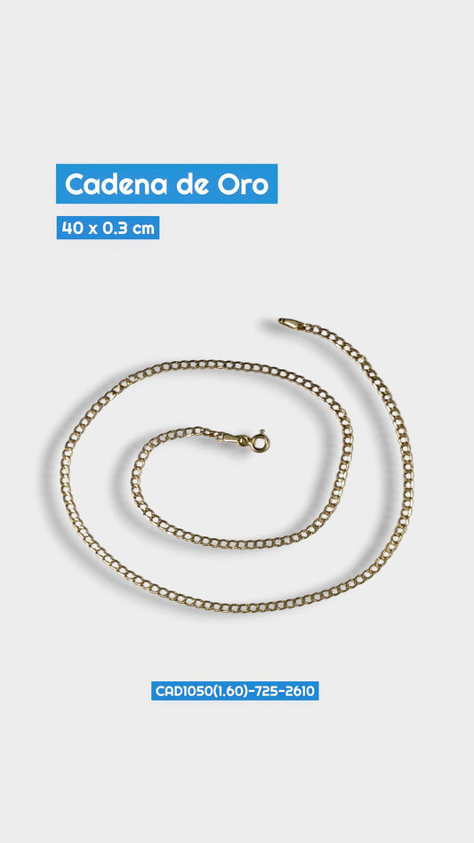 Cadena Oro Martillada 40x0.3 cm 2610 Cad 1050