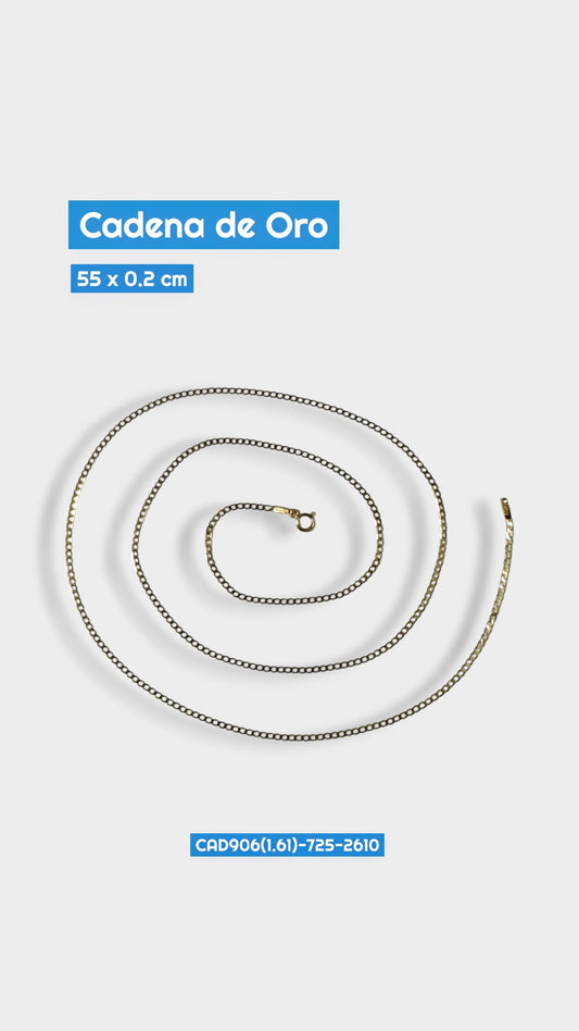 Cadena Oro Martillada 55x0.2 cm 2610 Cad 906
