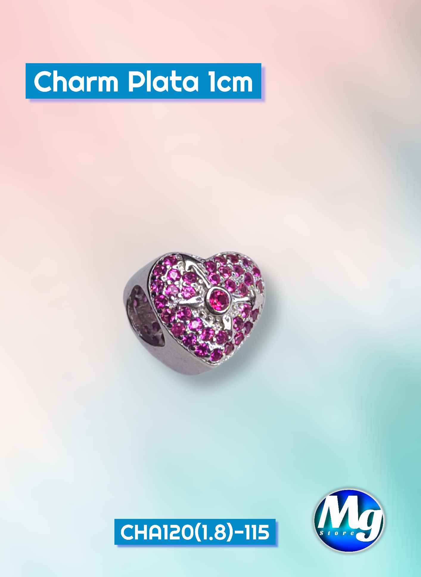 Charm Plata 1cm