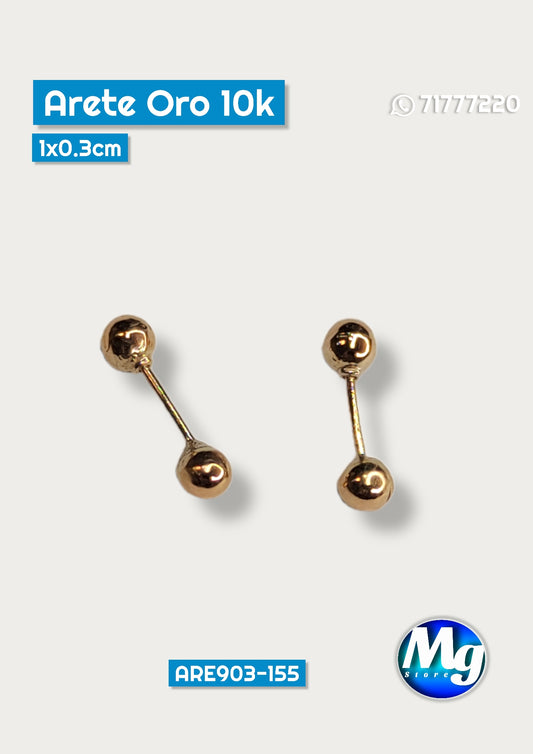 Aretes Oro Bolitas Are 903