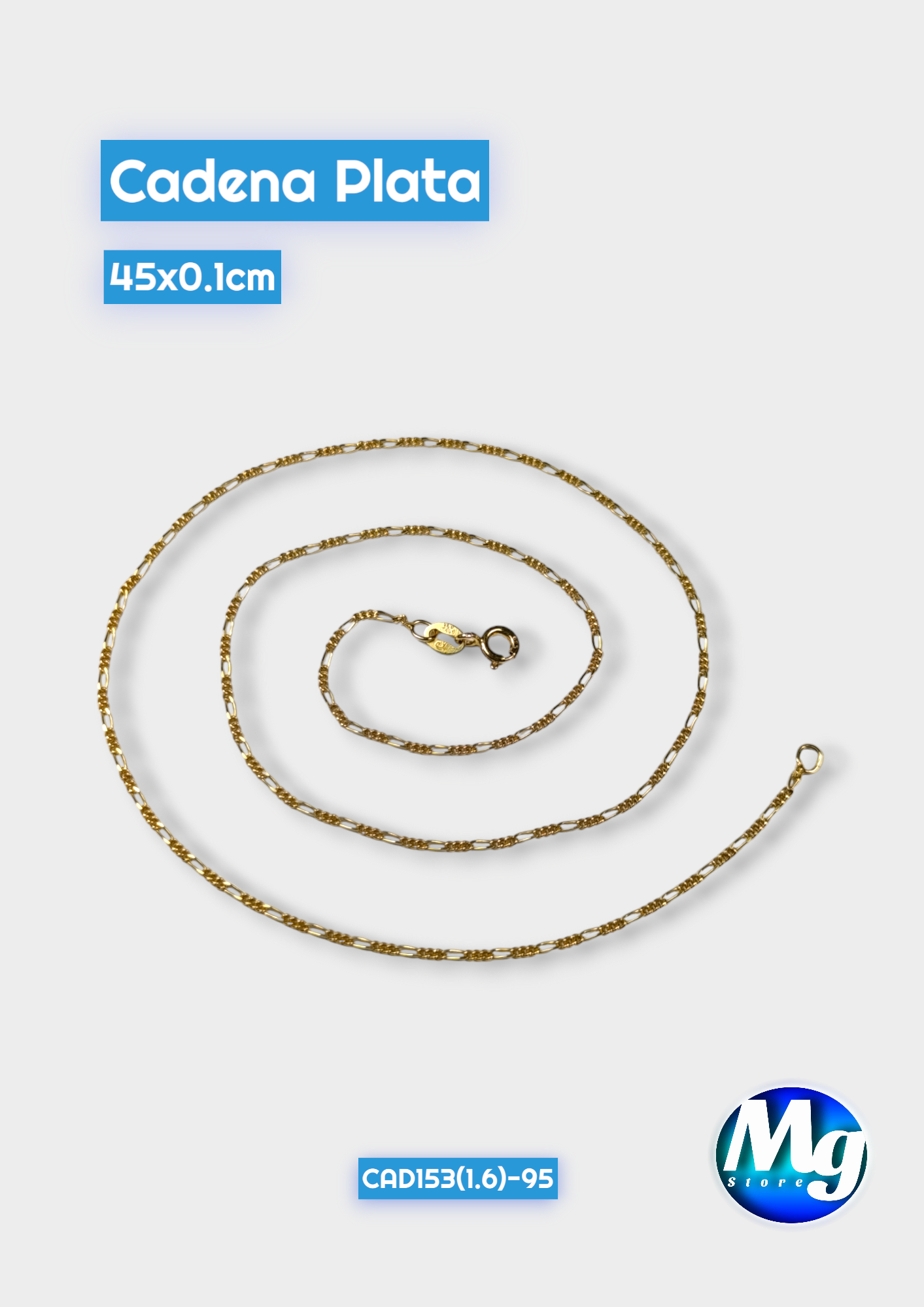 Cadena Plata Cartier Dorada Cad 153