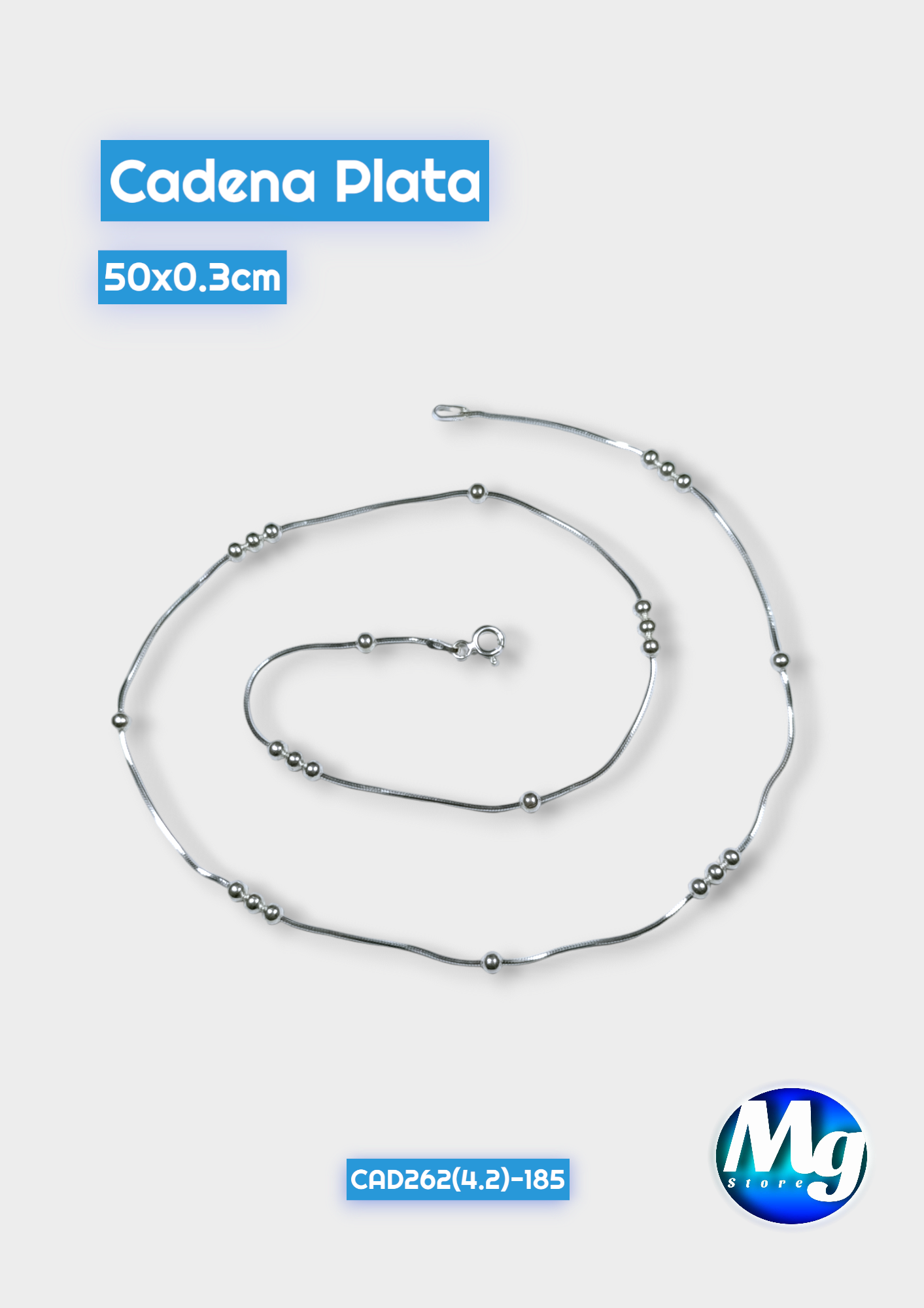 Cadena Plata Bolas Cad 262