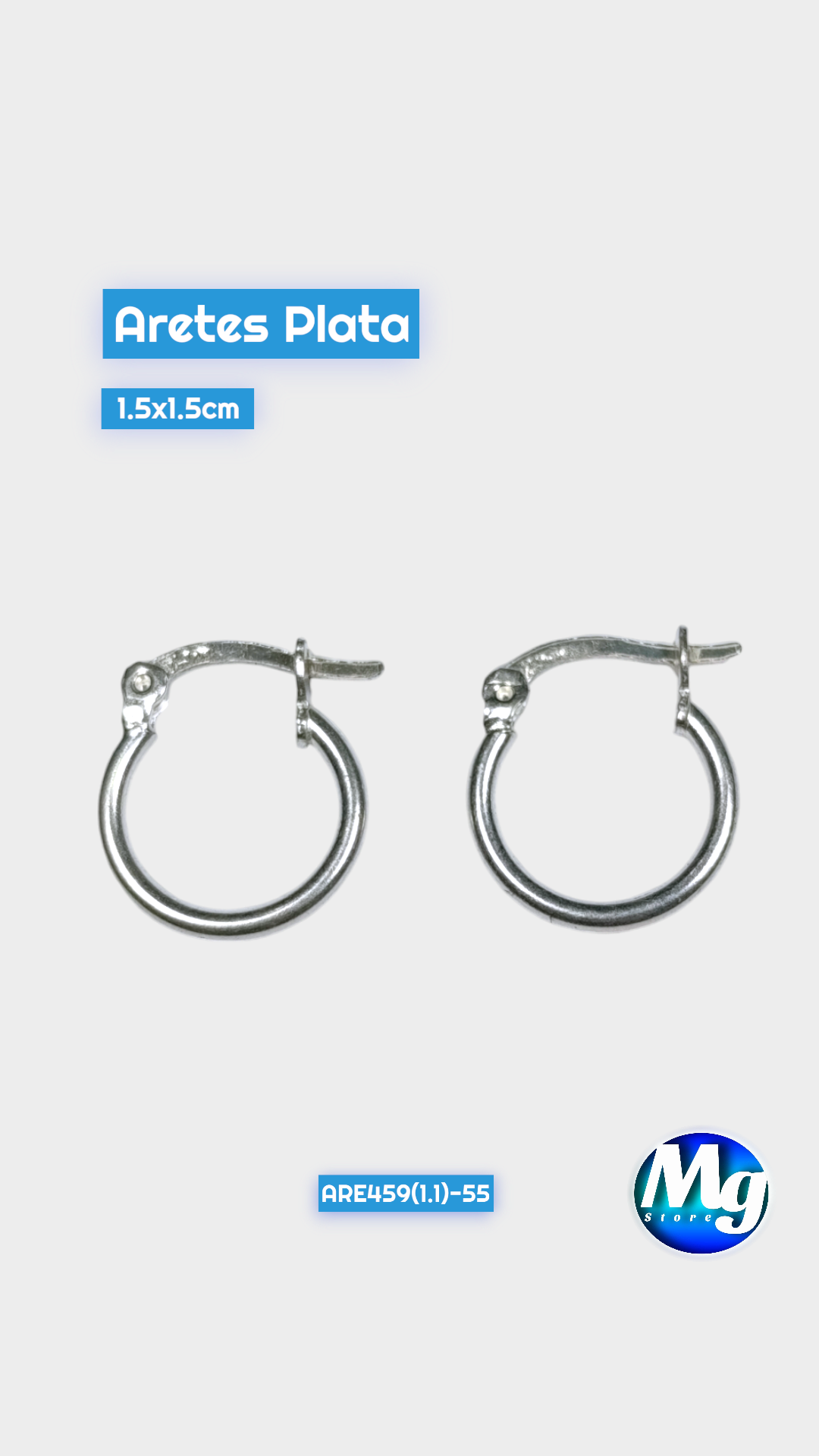 Aretes Plata Argolla Lisa Are 459