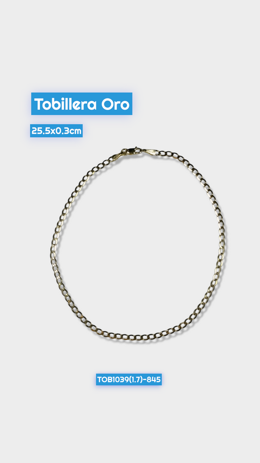 Tobillera Oro Martillada Tob 1039