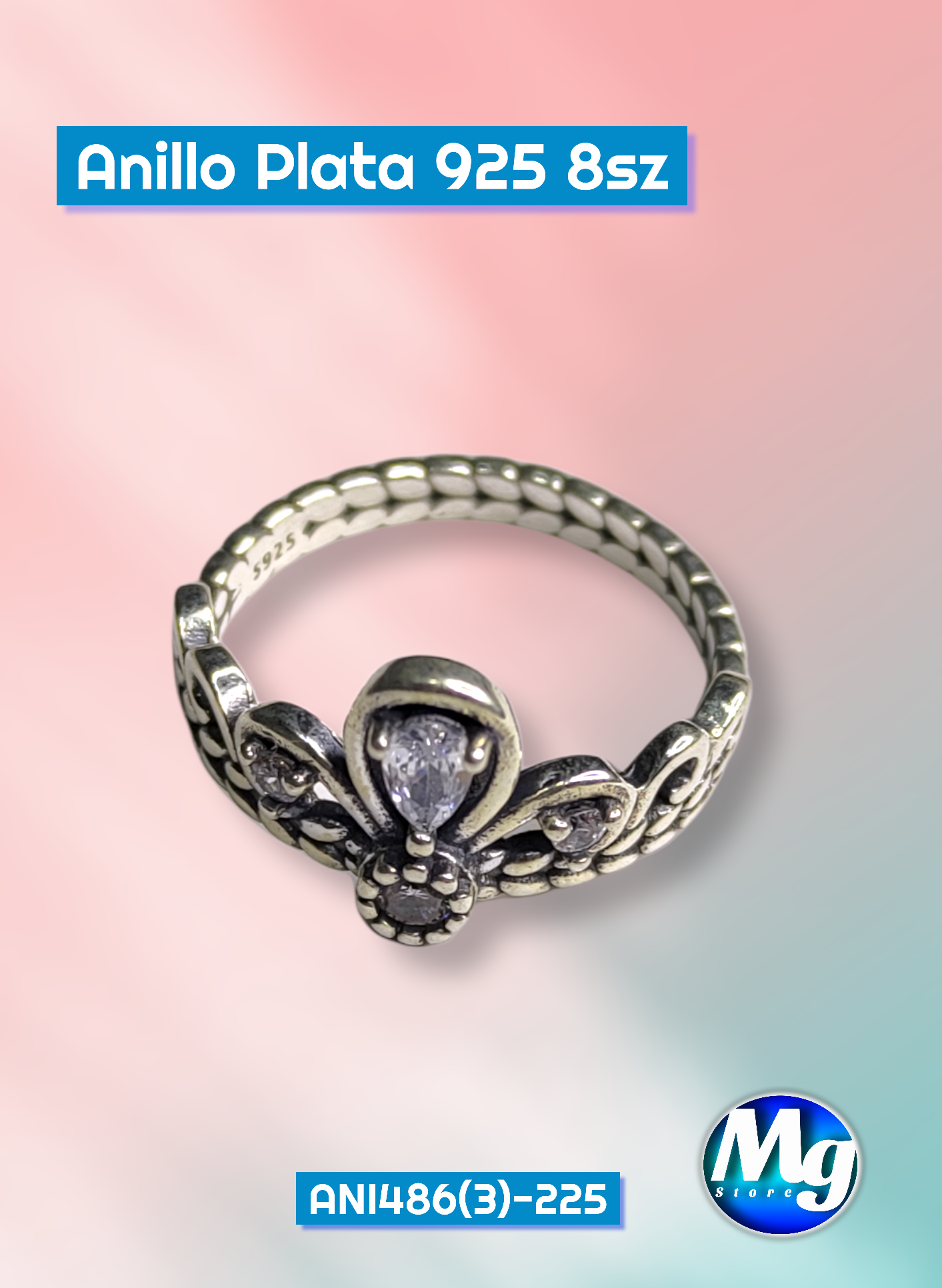 Anillo Plata 925 8sz