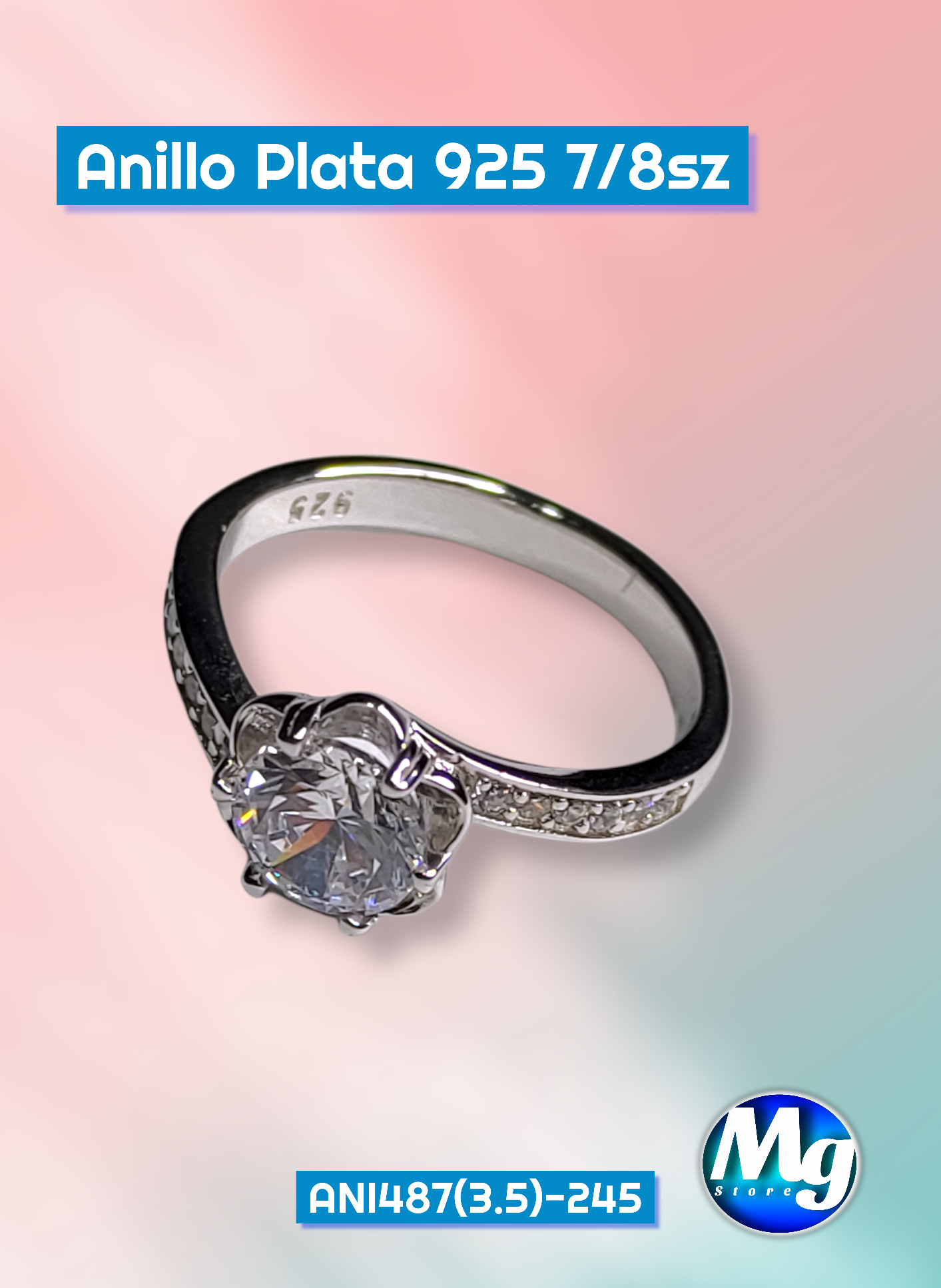 Anillo Plata 925 7/8sz