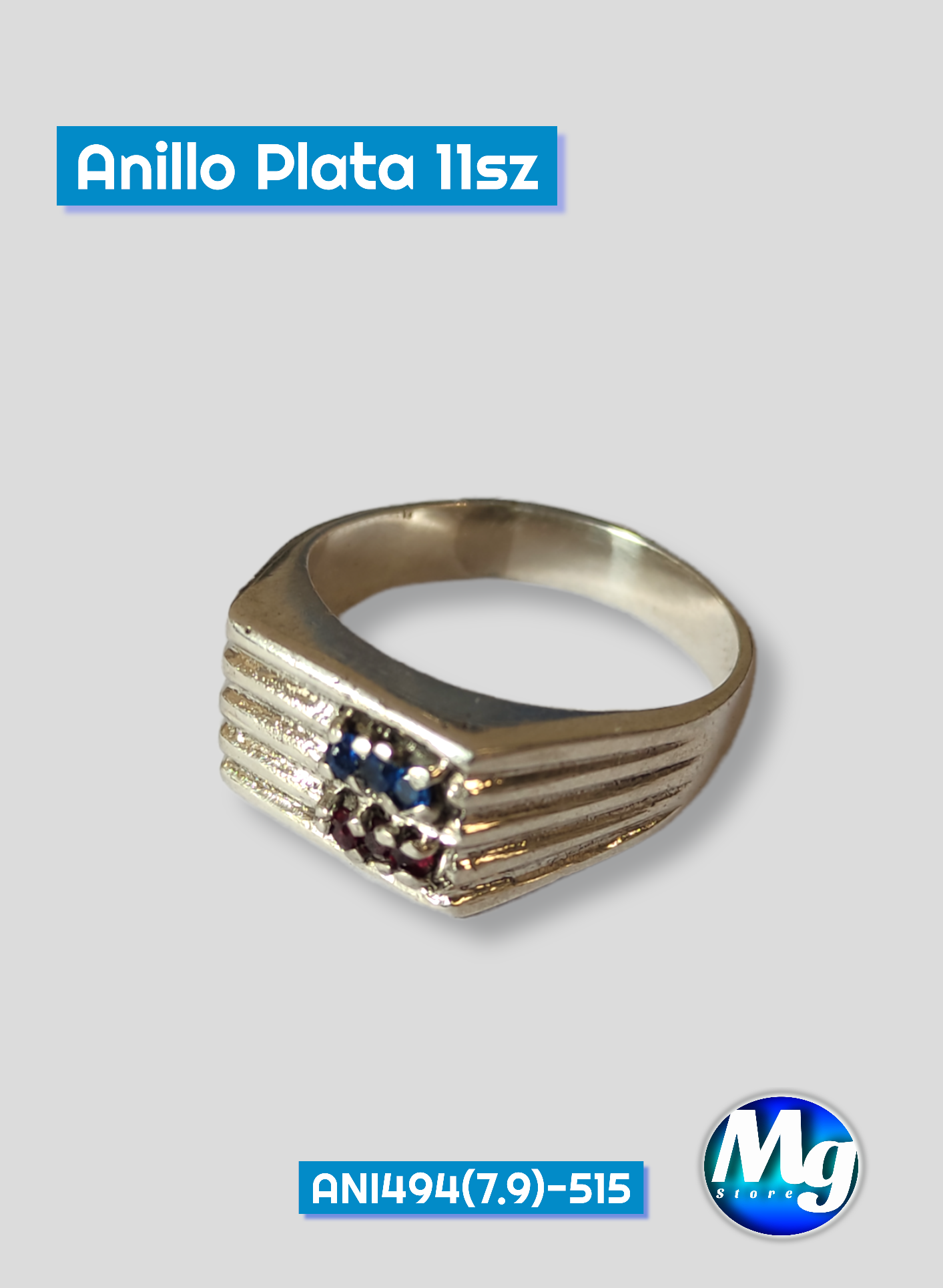 Anillo Plata 11sz