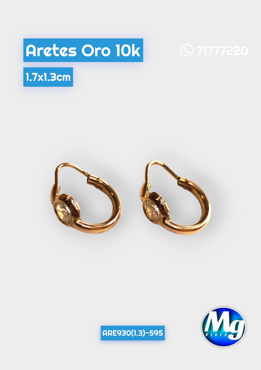 Aretes Oro Hug Perla Blanca Are 930