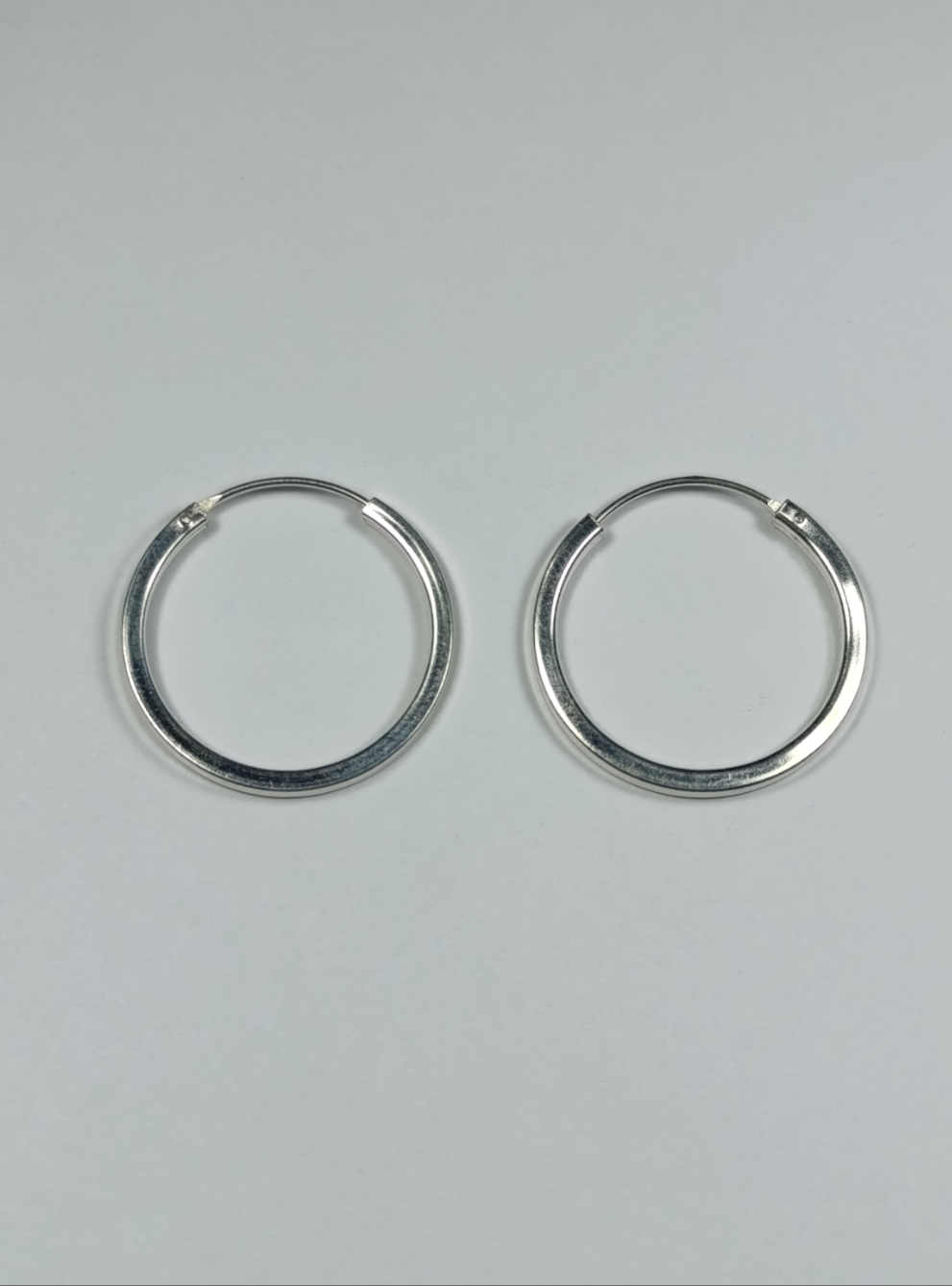 Aretes Plata Argolla Forma Cuadrada Are 471