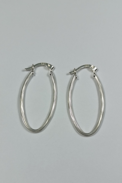 Aretes Plata Argolla Ondulada Are 473