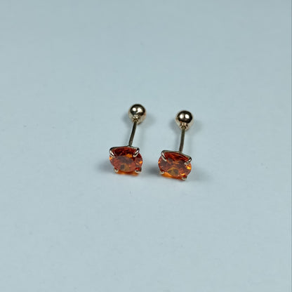 Aretes Oro Chispa Naranja Are 648