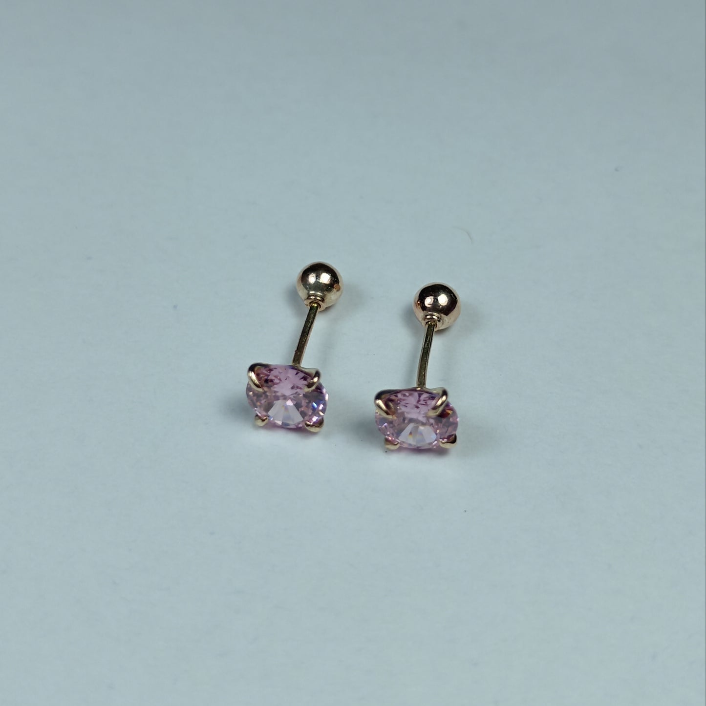 Aretes Oro Chispa Rosada Are 651