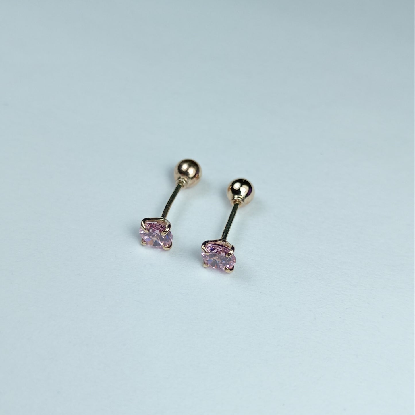 Aretes Oro Chispa Rosada Are 628