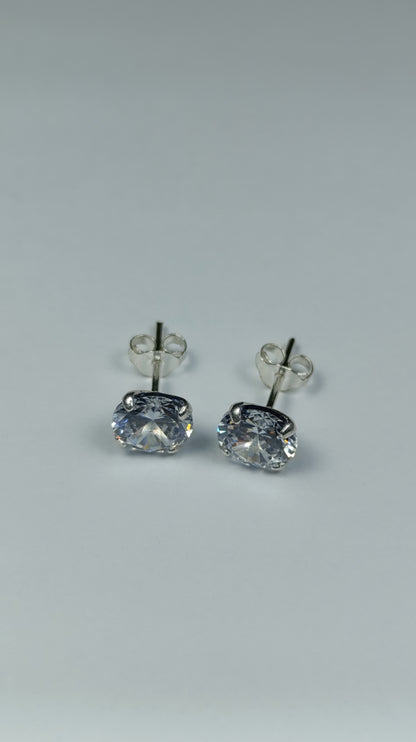 Aretes Plata Chispa Blanca Are 408