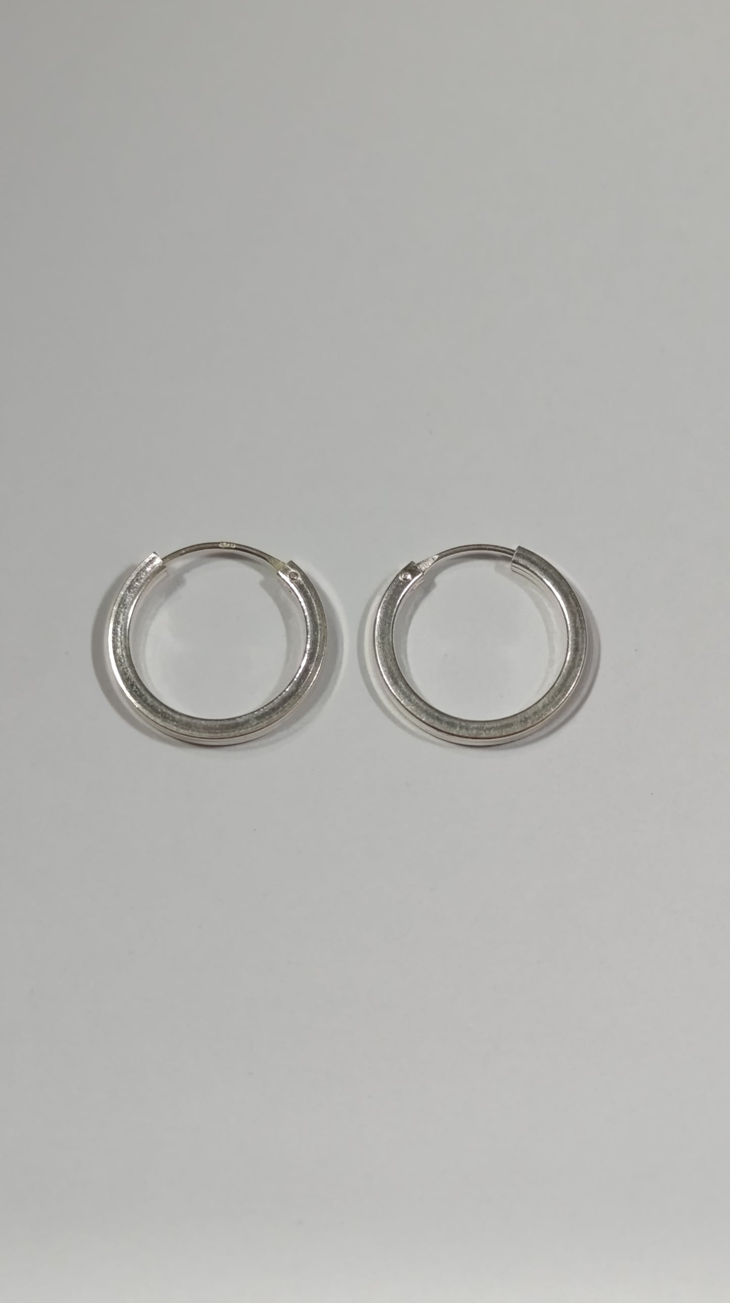 Aretes Plata Argolla Forma Cuadrada Are 417