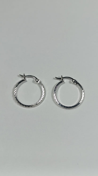 Aretes Plata Argolla Ondulada Are 465