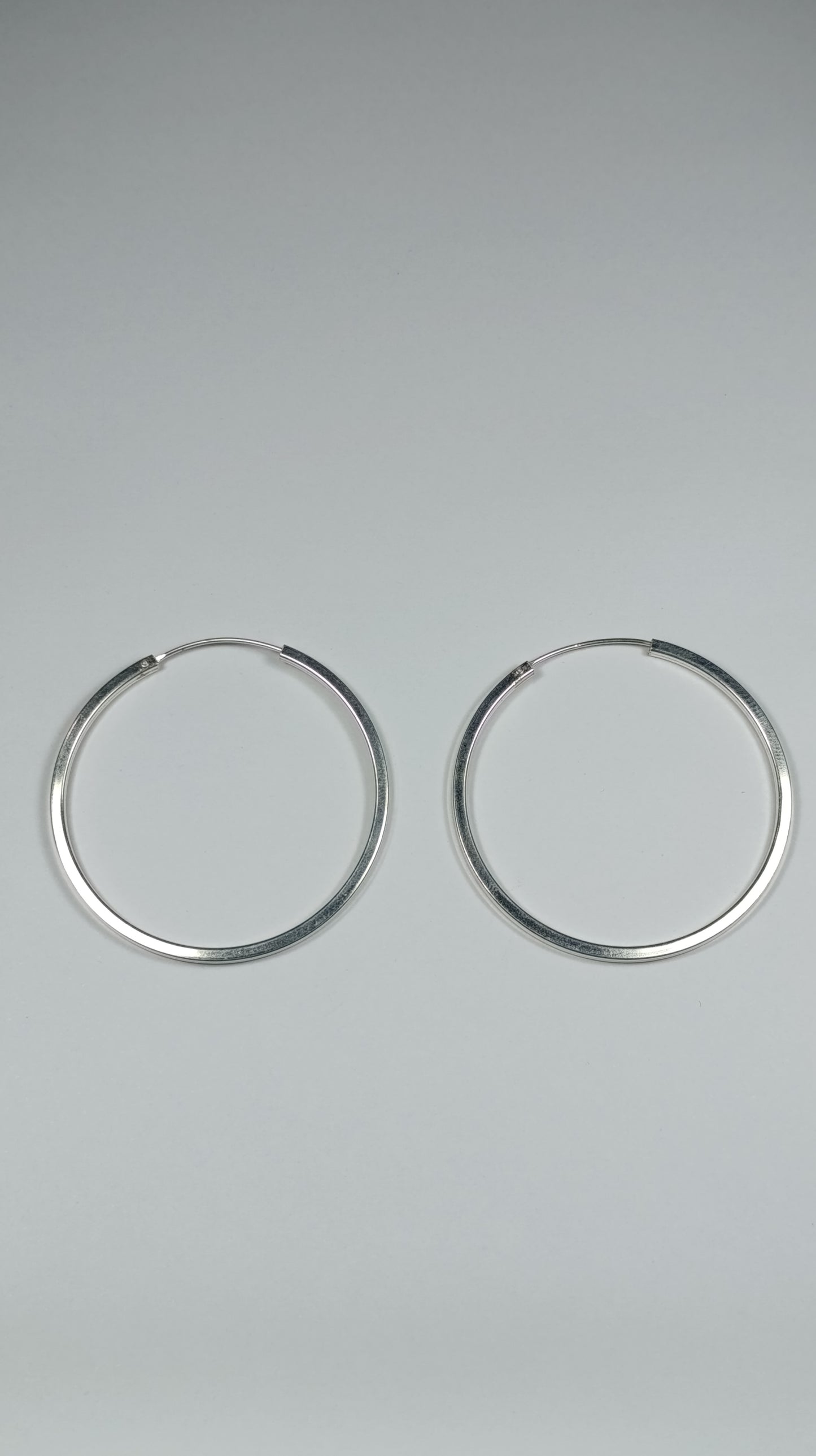 Aretes Plata Argolla Forma Cuadrada Are 475