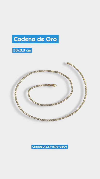 Cadena Oro Martillada 2609 Cad 1050