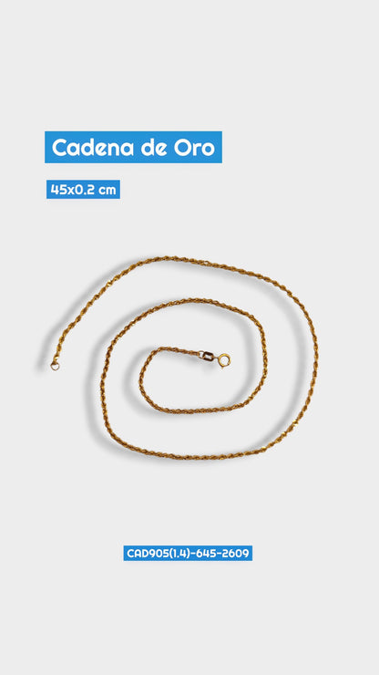Cadena Oro Cordon Chino 2609 Cad 905