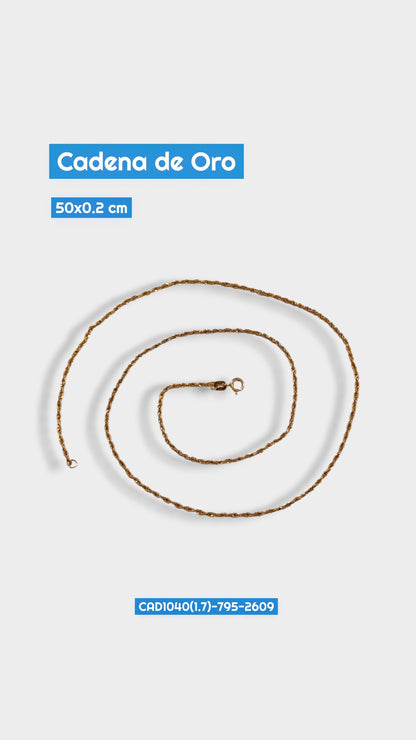 Cadena Oro Cordon Chino 50x02 cm 2609 Cad 1040