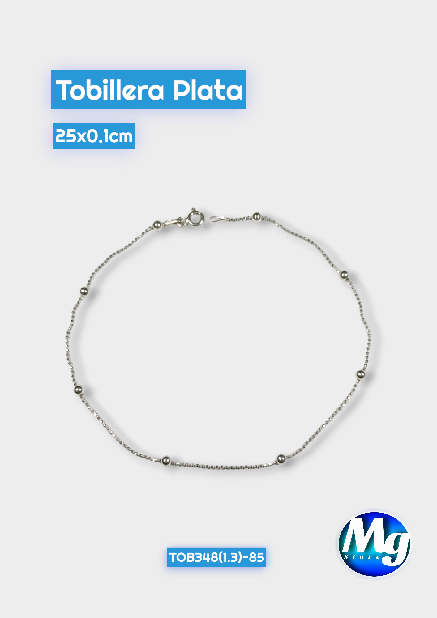 Tobillera Plata Bolas Tob 348