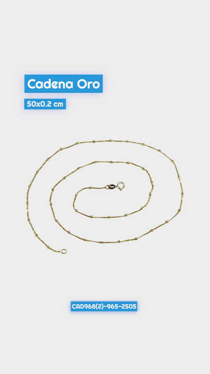 Cadena Oro 10k F Bolas 2505 Cad 968