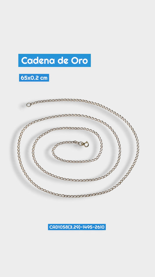 Cadena Oro Martillada 2610 Cad 1058