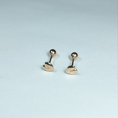 Aretes Oro Forma Corazón 1x0.5 cm 2509 Are 632