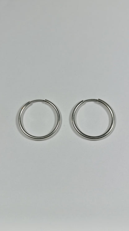 Aretes Plata Argolla Liso Are 468